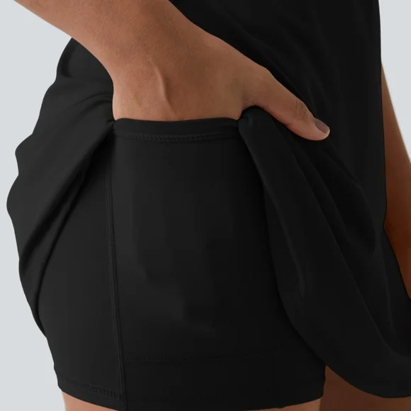 NWT- Softlyzero Plush Backless Active Dress- Easy Peezy Edition- Black - Picture 4 of 5